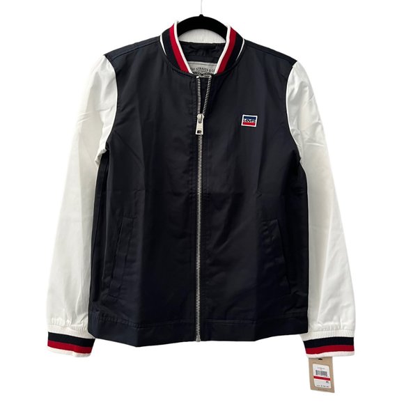 🆕 Levi’s Colorblock Stripe Trim Varsity Bomber Jacket - Picture 1 of 7